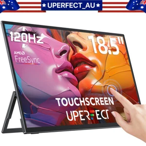 2025 18.5" 120Hz Touchscreen Portable Monitor 1080P For Xbox PS5 4 Gaming Switch - Picture 1 of 24