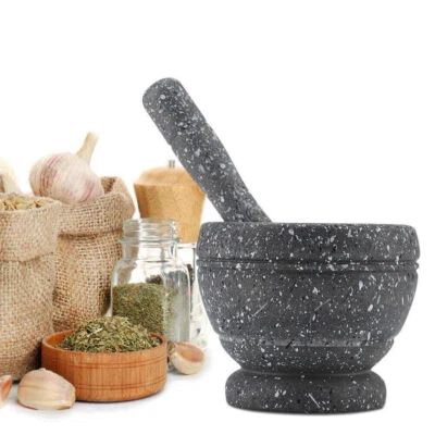 Manual Plastic Garlic Grinder Spices Herbs Mortar Pestle Set Grinding Bowl - Image 1 of 4