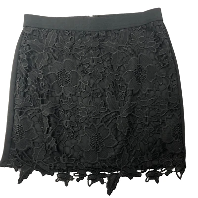 Falda para mujer American Eagle talla 8 elástica tejida encaje parte delantera trasera forrada con cremallera nueva sin etiquetas Foto 1 de 4