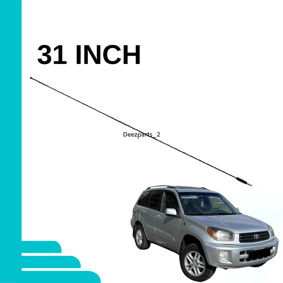 Antena 31" metal negro para Toyota Rav4 2001-2008 Foto 1 de 4