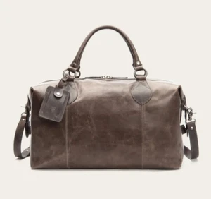 FRYE Men's Logan Overnight Leather Duffle Bag Slate NWT - Picture 1 of 10
