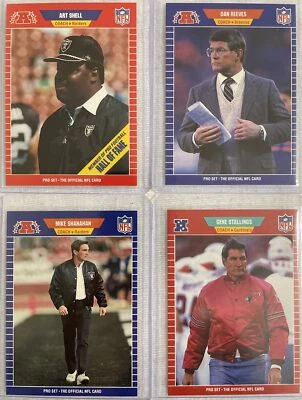 1989 Pro Set HOF NFL COACHES LOT🏈D. Reeves, M. Shanahan, Art Shell PACK FRESH - Image 1 of 4