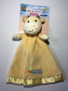 Healthy Baby Yellow Cow Velour Security Blanket Asthma & Allergy Friendly NEW - Picture 1 of 8