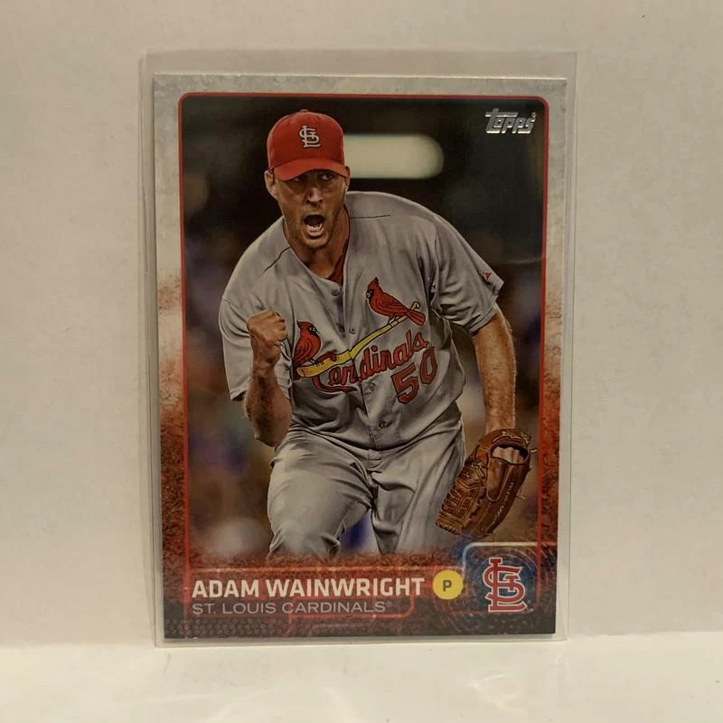 #80 Adam Wainwright St Louis Cardinals 2015 Topps Series 1 Baseball Card I1 - Image 1 of 2