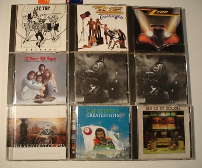 Rock Icons ~ 9 CD Lot ~ SET A ~  ZZ Top The Who Doobie Brothers Asia Cat Stevens - Image 1 of 4