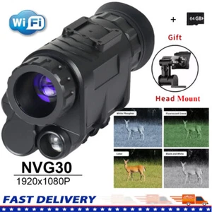 NVG30 Infrared 1920x1080P 940nm Night Vision Goggles Monocular WiFi for Hunting - Picture 1 of 16