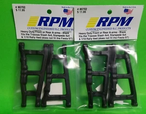 2 RPM 80702 TRAXXAS SLASH STAMPEDE 4X4 NEGRO BRAZOS DE SUSPENSIÓN DELANTEROS + TRASEROS HOSS - Imagen 1 de 1
