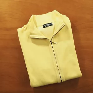 St. Croix Men’s Sleeveless Zippered Cardigan Sweater w/pockets XL Yellow Cotton - Picture 1 of 2