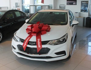 Fiocco auto con ventosa grande laurea 30" Congratulazioni - Made in USA - Foto 1 di 7