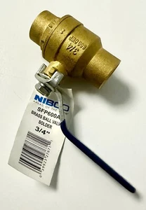Neu im Karton SFP600A 3/4" Lötmessing Full Port Absperrventil 600 CWP - Bild 1 von 2