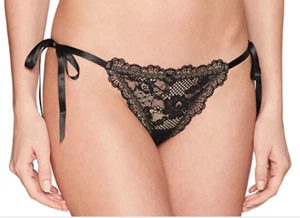 Aubade Women's Soleil Nocturne Mini Coeur Panties, Black, Sz M - Picture 1 of 5