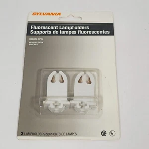 Sylvania Medium Bipin Fluorescent Lamp Bulb Holders 2-Pack - Picture 1 of 4