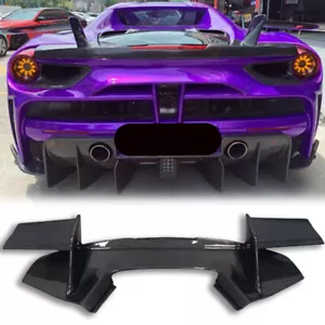 REAL CARBON FIBER REAR TRUNK SPOILER WING MSY STYLE FITS FOR FERRARI 488 GTB - Bild 1 von 7