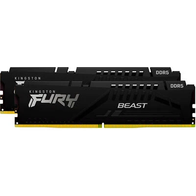 Kingston FURY DIMM 64 GB DDR5-6400 (2x 32 GB) Dual-Kit, Arbeitsspeicher, schwarz - Bild 1 von 3