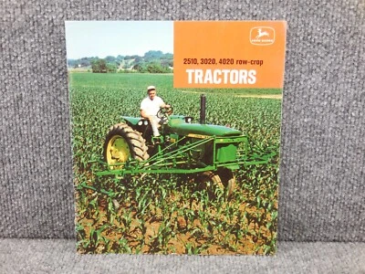 Vintage OEM Original John Deere Tractor Brochure 2510 3020 4020 Row Crop - Image 1 of 4