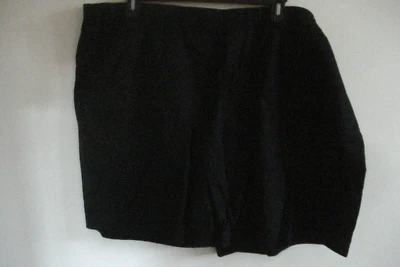Pantalones Cortos Damas Plus Talla 5 X Algodón Negro NUEVO Foto 1 de 2