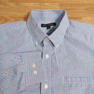Camicia uomo Banana Republic taglia L manica lunga slim fit cotone gingham abbottonata - Foto 1 di 12