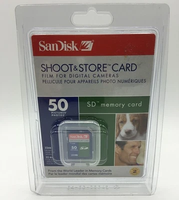 Sandisk 32 MB Shoot & Store 50 Picture Secure Digital Card (SDSDS-32-C10-NR) - Image 1 of 2