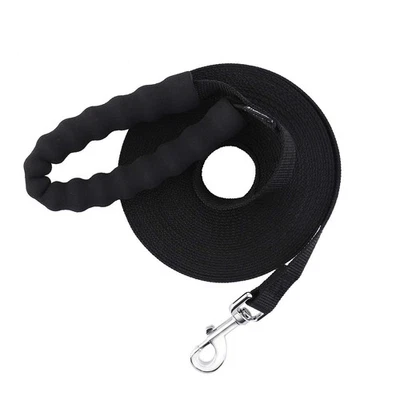 Correa larga para perro de 30 pies con cómodo mango acolchado de nailon cable de entrenamiento pesado... Foto 1 de 4
