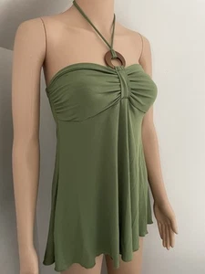 Vintage Y2K 90s Iz Byer California Boho Halter 70s Style Padded Fairy Top - Picture 1 of 24