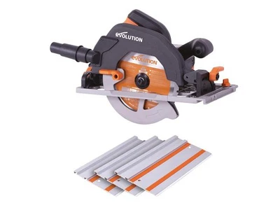 Evolution R185CCSX Circular Track Saw Kit 185mm 1600W 240V EVL185CCSXP - Image 1 of 4