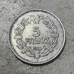 FRANCE ๐ซ๐ท FIVE (5) FRANC COIN 1948 B - Picture 1 of 2