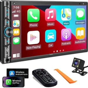 Double Din Car Stereo Compatible with Voice Control Apple Carplay - 7 Inch HD... - Picture 1 of 6