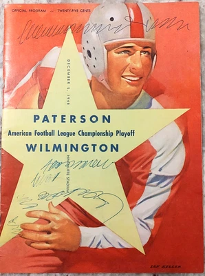 1948 Paterson Panthers NJ Wilmington AFL Championship Football Program Vintage - Image 1 of 4