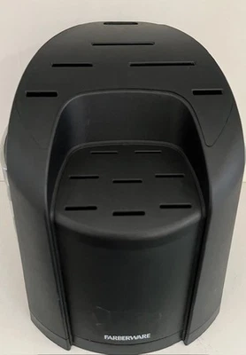 Soporte de almacenamiento para cuchillos/utensilios Farberware negro 14 ranuras más 2 ranuras laterales grandes Foto 1 de 4