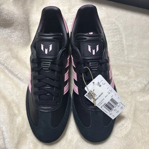 Adidas Samba Messi Herrenschuhe schwarz/pink/gummi Fußball Turnschuhe JP7845 - Größe 9 - Bild 1 von 9