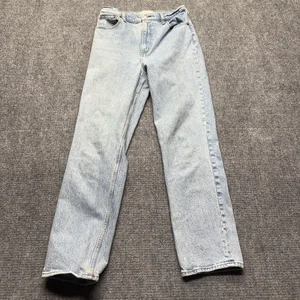 Abercrombie Fitch Jeans Women 29/8R Blue 90s Straight Ultra High Rise Light Wash - Picture 1 of 13