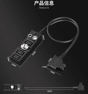 Safe D-Tap DC Splitter Cable fr Camera Rig Slider Power Supply V-mount Battery - Picture 1 of 7