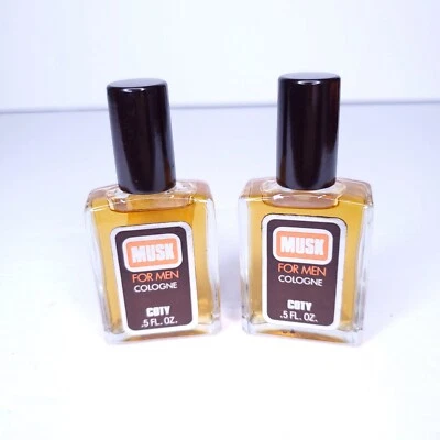 Mini botella de viaje vintage COTY Musk para hombre colonia 0,5 oz Splash nueva de stock Foto 1 de 4