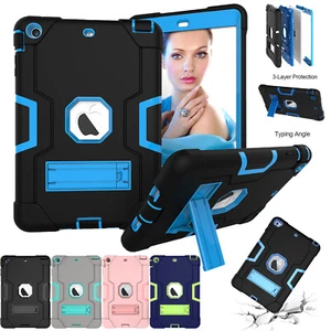 For iPad 10th 9th 8th 7th 6th 5th Gen Kids Silicone Shockproof Case Stand Cover - Picture 1 of 44