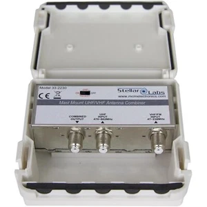Stellar Labs 33-2230 Kombinator sygnału UHF/VHF, 2 anteny / pojedyncze zasilanie - FABRYCZNIE NOWY - Zdjęcie 1 z 2