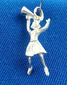 Sterling Silver Charm-Full Figure Cheerleader-sku 00119 - Picture 1 of 2