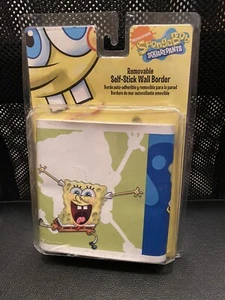 Nuevo en paquete 2008 Nickelodeon Bob Esponja pantalones cuadrados autoadhesivos borde de pared - Imagen 1 de 5