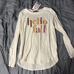 NWT Hello Fall Long Sleeve Women's Shirt Size S - Picture 1 of 2