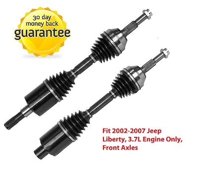 2 novos eixos dianteiros CV para motorista e passageiro ajustados 02-07 Jeep Liberty 3.7L - Imagem 1 de 4