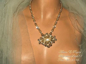 COLLAR DE HEBRA DE IMITACIÓN ARTURO E.REYNA DE COLECCIÓN CRISTALES DE PERLAS DE VIDRIO FESTOON - Imagen 1 de 6