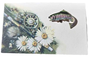 Tiffany & Co Rainbow Trout Tie Tack in 14K Yellow Gold Hand Enameled Ca 1940s - Picture 1 of 5