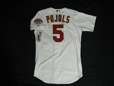 Auténtica camiseta de oro de los campeones de la Serie Mundial 2006 de Albert Pujols Cardinals 40 Foto 1 de 3