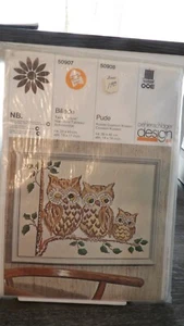Vintage Cross Stitch Kit, Owls on a Branch, Oehlenschlager Design - Picture 1 of 5