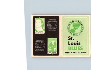 VINTAGE HOCKEY CARD OPC 1969-70 INSERTS MINI-CARD ALBUM ST-LOUIS BLUES NO1