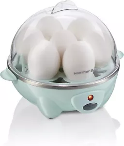 3-in-1 Egg Cooker: Boil, Poach, Steam - Holds 7 Eggs, Mint (25504) - Picture 1 of 7