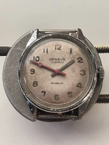 Geneva Vintage Mechanical Winding Watch for Repair - Working - Picture 1 of 3