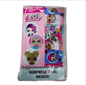 LOL Surprise 7-Pack Girls Panties Size 4 Briefs 100% Cotton New in Package - Picture 1 of 8