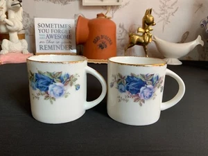 Rare Royal Albert Pair of Moonlight Rose Small Mugs - Picture 1 of 6