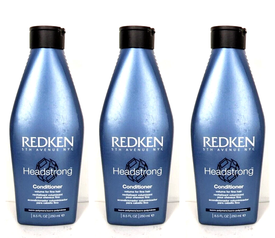 3 ACONDICIONADORES Redken Headstrong volumen para cabello fino 8,5 oz cada uno (m²) Foto 1 de 1