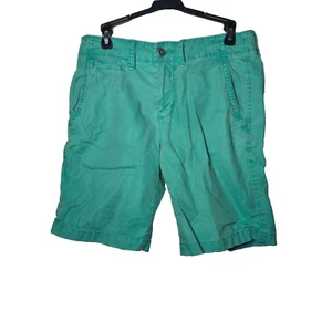 American Eagle Outfitters Mens Green Prep Length Shorts Size 30 Summer Bright - Picture 1 of 10